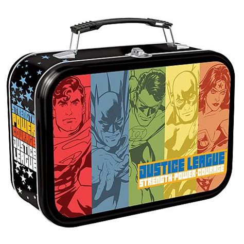 justice league metal lunch box|Justice League Lunch Box Black Metal Tin New Bioworld Lunch .